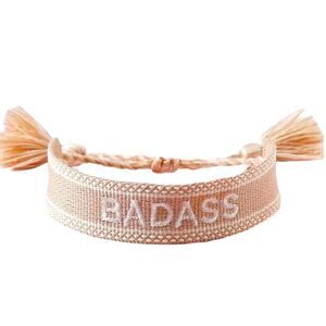 BADASS Boho Woven Adjustable Friendship Bracelet NWT